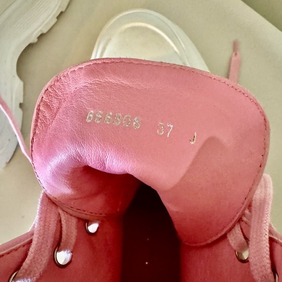 Alexander McQueen Tread Slick Sneaker Barbie Pink Metallic Glitter  37 6.5 - Picture 10 of 15